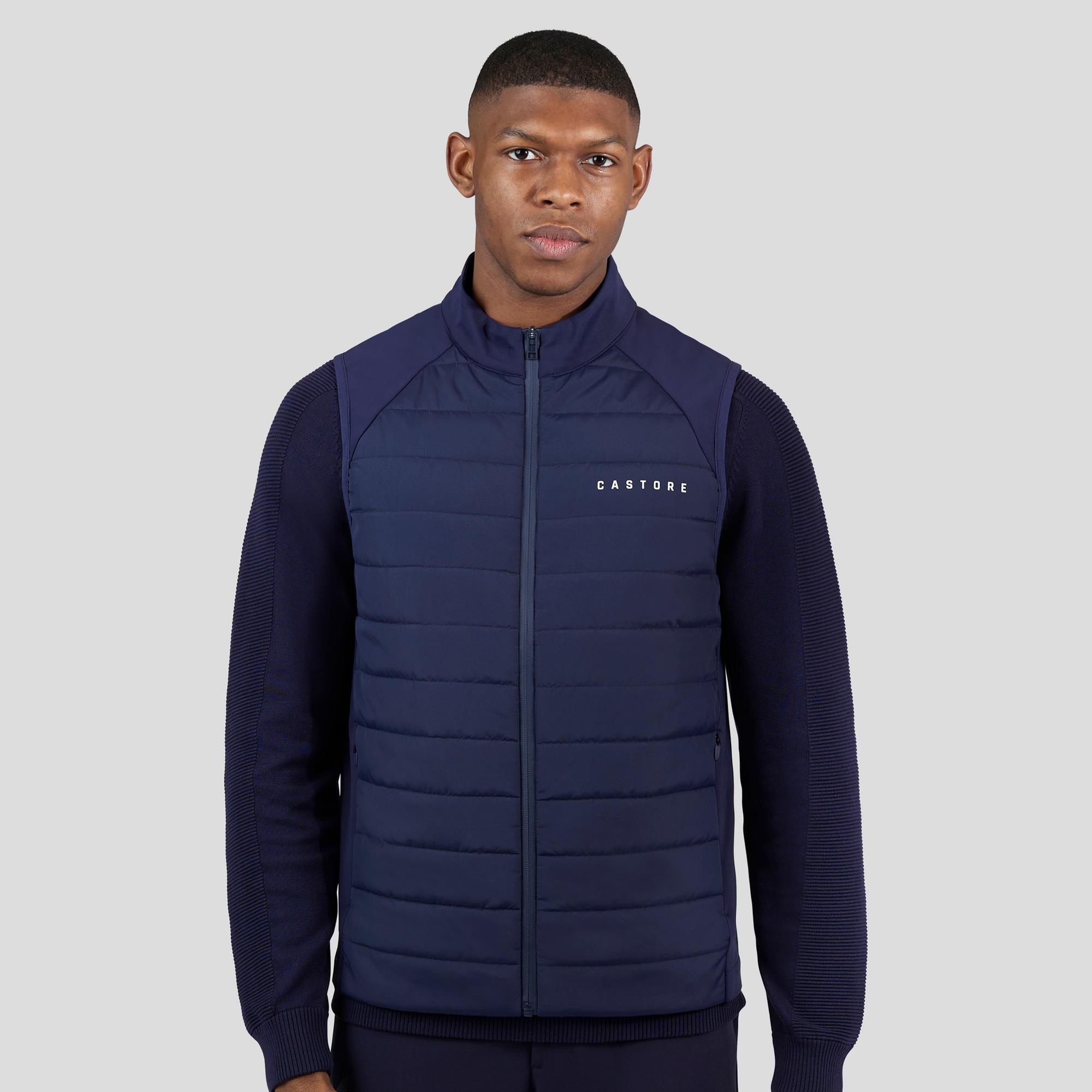 Castore Hybrid Mens Golf Gilet Midnight Navy